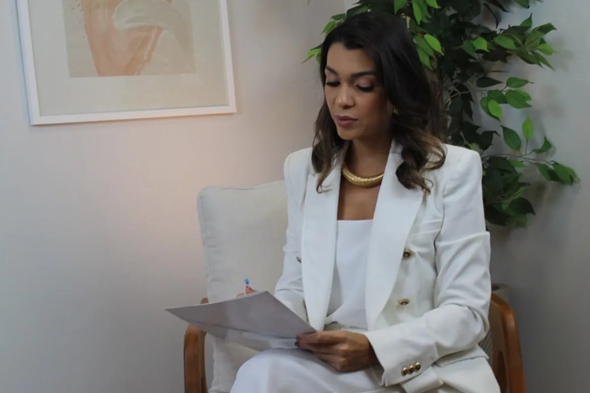 Poltrona do consultório de Karem Martins, em Pará de Minas